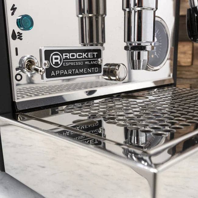 Rocket Appartamento Espresso Machine - Black (White Panel Side)